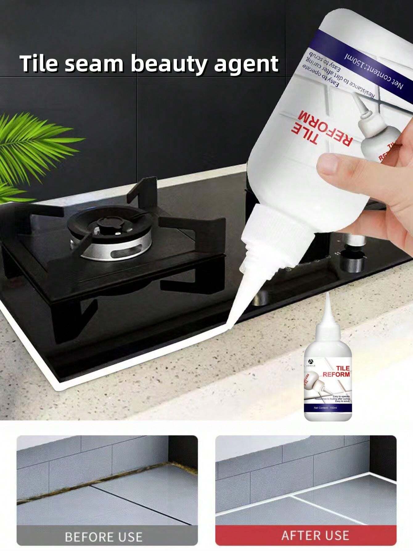 Ceramic Tile Grout, Elastic Caulk, Waterproof, AntiMold Sealant, Home