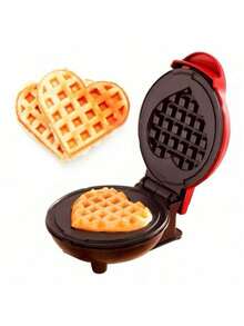 Mini Compact Heart Waffle Maker - màu đen - Xem 4
