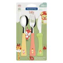Tramontina Baby 3-Piece Stainless Steel Children's Flatware Set With Colored Polypropylene Handles - 23797906 - Nhiều màu - Xem 2