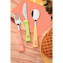 Tramontina Baby 3-Piece Stainless Steel Children's Flatware Set With Colored Polypropylene Handles - 23797906 - Nhiều màu - Xem 3