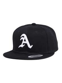1 pieza, Unisex, Gorra de béisbol con bordado en 3D de letra gótica A, se adapta a juegos de béisbol, baloncesto, otoño, estilo deportivo, años 90, colores brillantes, visera plana, para hombres y mujeres, gorra deportiva hip-hop, ajustable, protección solar casual para primavera y otoño, viajes, fiestas y playa, ideal para regalos - color sólido - Ver 16