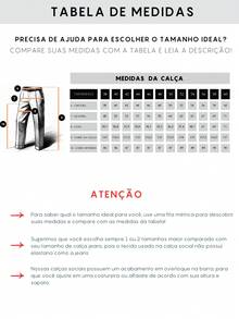 Calça Social Alfaiataria Masculina Cinza Chumbo com textura em linho no tecido poliéster, cós transpassado e bolsos laterais e posteriores. Um modelo versátil, que pode ser usado em casamentos, festas, a trabalho ou eventos especiais! - Chumbo - Visão 6