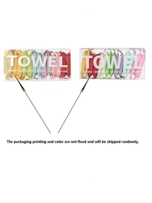 A Pack Of 14 Pieces Compressed Disposable Washcloths Travel Portable Facial Cleansing Towel Thickened Wet And Dry Dual-Use,The Packaging Printing And Color Are Not Fixed And Will Be Shipped Randomly