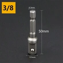 3/8 英寸至 3/8 英寸套筒适配器，3/8 英寸驱动器，公对公，适用于无绳电钻棘轮延长器，通用套筒扳手适配器套装 - 彩色 - 查看 15