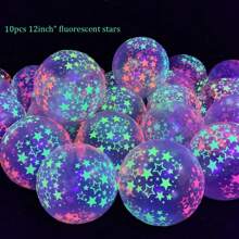 168 件夜光气球拱门/花环套装，黑光霓虹荧光气球适用于生日婚礼派对装饰、圣诞节 - 彩色 - 查看 3