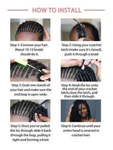 Goddess Box Braids Crochet Hair With Curly Ends 12 Inch Pre Lopped Crochet Hair For Women Boho Box Knotless Braids Synthetic Hair Extensions 16 Strands/Pack Braiding Hair Extension(OT27) - Linen Brown - View 8