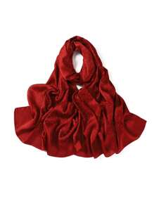 1 Peça Acessórios de Abaya de Alta Qualidade em Cor Sólida para Senhoras, Lenço de Crepe de Cetim de Seda com Brilho de Pedrinhas Strass, Xale Brilhante e Cintilante, Faixa para Cabeça de Mulher