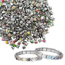 2024年義大利風格鋼鐵手鍊與鋅合金吊墜，DIY - 彩色 - 查看 18
