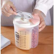 Airtight Food Storage Jar With Dividers For Grains And Cereals 1500 To 3000ml - 無色 - 查看 7
