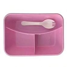 Lunch Box For Your New Home 1000ml With Compartments And Spoon And Cup Kit 500ml - 玫瑰紅 - 查看 8