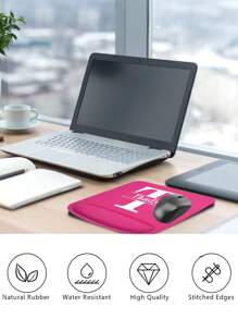 1pc Customized Wrist Support Mouse Pad Personality Custom Name Initials A To Z  Pattern Computer Game Mouse Pad Personal Tailor  Eva Ergonomic Mousepad Wrist Pad Laptop Tablet Mouse Pad Wrist Rest Drop Shipping Comfortable Mouse Mats For Office Accessories