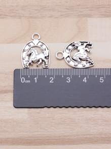 10pcs 23x17mm(0.91x0.71inch) Horseshoe Horse Charms Pendant For DIY Jewelry Making Necklace Keychain Phone Chain Bracelet Making Accessories Handmade Craft Making Findings - Horse Shoes - View 5