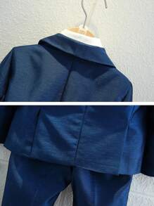 Young Boy Suit Set, Cute Formal Pageboy Outfit, Piano Performance Attire, British Style Gentleman For Spring/Autumn - Royal Blue - View 6