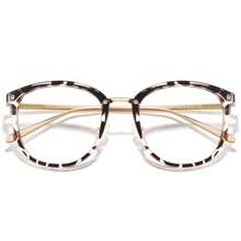 Cyxus Lentes para Computadora Hombres y Mujeres Anti Luz Azul Lente Antireflejant Bloqueo UV Antifatiga Anteojos - Marrón - Ver 4