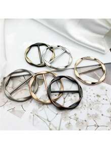 10 chiếc kẹp khăn lụa sang trọng - Khóa kim loại tròn thời trang, kẹp cà vạt áo phông cho phụ nữ, giá đỡ quấn quần áo, dễ sử dụng, phụ kiện thời trang - Nhiều màu - Xem 12