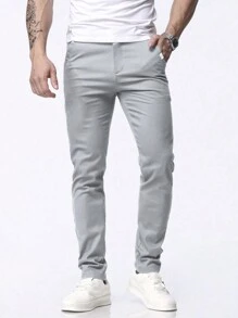 Slim Fit Smart Casual Broek Voor Heren