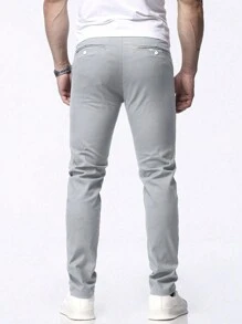Slim Fit Smart Casual Broek Voor Heren