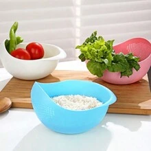 1 件多用途储物篮，现代风格食物沥水篮，水果、蔬菜、大米和谷物储存，厨房收纳盒和橱柜，厨房配件 - 多色 - 查看 5