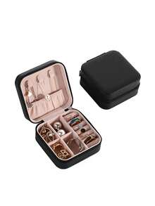 1pc Jewelry Box, Jewelry Display Box, Jewelry Storage Box, Portable Jewelry Box, Mini Jewelry Box, Simple Jewelry Box, Elegant Jewelry Display Box, Fashion Jewelry Storage Box, Detachable Jewelry Box, Travel Jewelry Box, Accessory Storage & Display Box, For Women - Multicolor - View 20