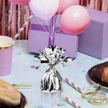 2/4 pièces Poids de ballons en aluminium de couleur argent, poids de ballons robustes, poids de ballons en feuille d'aluminium, décoration de table de fête d'anniversaire et de mariage, poids de ballons d'hélium DIY, Noël