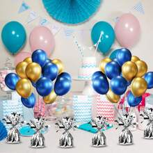 2/4 pièces Poids de ballons en aluminium de couleur argent, poids de ballons robustes, poids de ballons en feuille d'aluminium, décoration de table de fête d'anniversaire et de mariage, poids de ballons d'hélium DIY, Noël