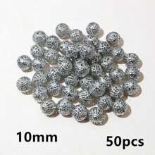 50-200pcs Hollow 6-10mm Diameter Beads Spacer Beading Bead Charms For DIY Jewelry Making Accessories - Spacer Beads - View 9