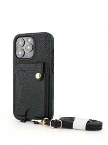 1个黑色卡套+皮革挂绳手机壳，兼容 16e/11 Pro Max、12 Pro Max、13 Pro Max、14 Pro Max、14 Plus、15/15 Pro Max、Galaxy S20 Ultra、Galaxy S21 Plus、Galaxy S21 Ultra、Galaxy S22 Plus、Galaxy S23、S24、S25 Ultra、Pixel 5A 5G、Pixel 6 Pro、Pixel 7 Pro、Pixel 8 Pro、Xperia Ace III、Xperia 1 V、Xperia 5 V、Xperia 10 V，防水、防震、防摔、防刮。 - 黑色 - 查看 4