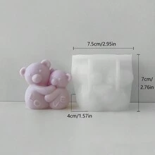 爱心拥抱熊 DIY 手工香氛石膏多功能硅胶模具 - 白色 - 查看 2