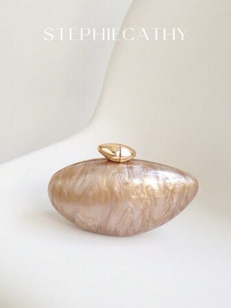 STEPHIECATHY Women's Glamorous Elegant Acrylic Clutch Magnet Closure Long Chain Shoulder Cross Body Evening Bag For Dinner Cocktail Party Banquet Dating Gift, Perfect For Party Wedding Prom Dinner/Banquet, Matching With Holiday Party Dress Evening Dress & Sequin Dress