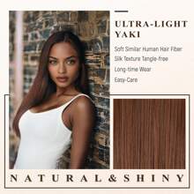 30 Inch Straight 13x5x1 Honey Blonde HD Lace Front Wig Natural Looking Beginner Friendly Pre Plucked Ready To Wear Glueless Highlight Synthetic Lace Front Wig For Women - 咖啡棕 - 查看 4