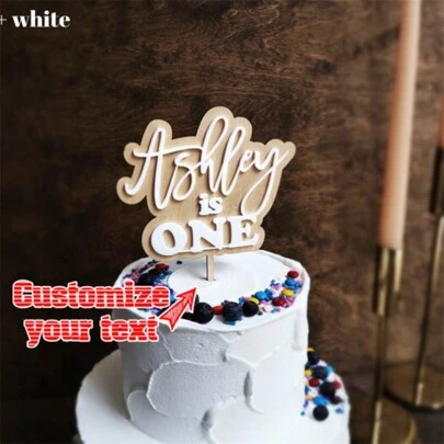 1pc Custom Acrylic Cake Topper Dessert Table Decor For Parties Unique Baking Accessory Memorable Unique Gift For Her Christmas And Halloween,Brunch-Ready