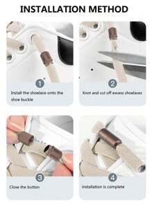 1 Pair Elastic No Tie Shoelaces Shoe Laces For Kids And Adult Sneakers Shoelace Quick Slouchy Metal Lock Laces Shoe Strings