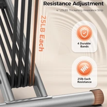 Flybird Pink Squat Machine Rowing Machine For Home 2 In 1 Rower & Squat Assist Workout Foldable Rower For Home Full Body Worikout Adjustable 4 Resistance Bands 330lbs - 灰色 - 查看 6