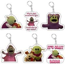 可爱谁是那个奇妙的女孩钥匙扣钥匙链戒指配饰 Nanalan Mona 包吊坠钥匙圈珠宝礼物 - 彩色 - 查看 1