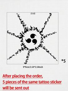 5 cái/bộ thiết kế hình xăm lời nguyền hoạt hình phong cách tối, hình xăm tạm thời cosplay gợi cảm bền bỉ, hình xăm giả dễ thương nhiều màu sắc không thấm nước cho nam và nữ, kéo dài 1-5 ngày - Nhiều màu - Xem 2