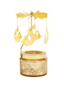 1个豪华优雅旋转金属烛台，含香薰蜡烛，送给女性、女友、姐妹、朋友的礼物，适合生日、婚礼、圣诞节、感恩节、周年纪念日、家居装饰、圣诞装饰、圣诞礼物 - 彩色 - 查看 15