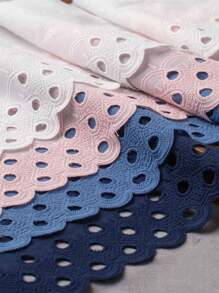 1 Yard Perforated DIY Colorful Sewing Decorative Skirt Hem Trim Embroidered Lace Fabric, 15cm Width, Handmade Garment Accessories