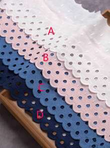 1 Yard Perforated DIY Colorful Sewing Decorative Skirt Hem Trim Embroidered Lace Fabric, 15cm Width, Handmade Garment Accessories