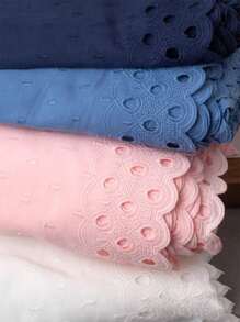 1 Yard Perforated DIY Colorful Sewing Decorative Skirt Hem Trim Embroidered Lace Fabric, 15cm Width, Handmade Garment Accessories