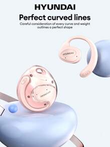 HYUNDAI 现代 HY-X15Ultra 蓝牙耳机，挂耳式，被动降噪，高清 3D 环绕声，低延迟，适合运动和骑行，电池寿命长，佩戴舒适，开放式无线耳机，兼容智能手机和电脑 - 黑色 - 查看 7