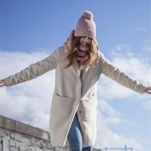 Heat Holders Ladies Ribbed Cuffed Thermal Insulated Winter Pom Pom Bobble Hat (Coral) - Fast Shipping And Quick Delivery - Camel - View 5