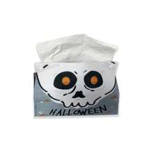 1pc Halloween Themed Cartoon Paper Towels For Decoration Tissue Box Cover For Living Room Bedroom Office Hotel Restaurant Tea Table