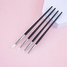 4支装眼影晕染刷套装，白山羊毛眼影化妆刷，多种尺寸眼影晕染化妆工具，眉刷，眼影刷