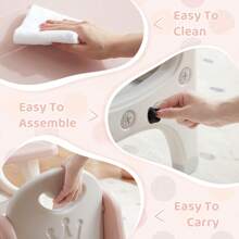 Kids Table And Chair Set, Plastic Children Activity Table With 2 Chairs, Toddler Table And Chair Set For Reading, Drawing, Snack Time, Arts Crafts, Preschool, Gift For Boys Girls - Hồng - Xem 3