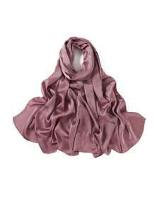 1 Peça Acessórios de Abaya de Alta Qualidade em Cor Sólida para Senhoras, Lenço de Crepe de Cetim de Seda com Brilho de Pedrinhas Strass, Xale Brilhante e Cintilante, Faixa para Cabeça de Mulher