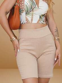 Women's Bermuda Shorts Social Tailoring For Elegant Women - Beige - View 4