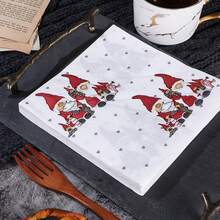 AFYPRTY 20pcs/Bag Christmas Napkins 6.5-Inch Napkins Festival Decorations Suitable For Christmas Party Decoration Restaurant Kitchen Bar Supplies,Christmas - Multicolor - View 4