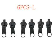 3 Sizes 6PCS Universal Instant Fix Zipper Repair Kit Replacement Zip Slider Teeth Rescue Sewing Clothes Bag Zippers Tool Accessories - Black - View 14