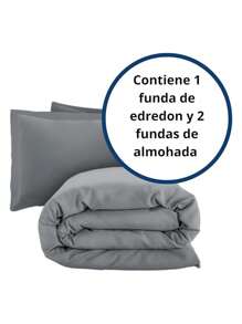 Duvet Cover Set For Queen Comforter - Grey - View 2