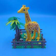 MOC Small Particle Assembly Building Blocks Farm Manor Ranch Field Scene Combination Sheep Pen Cowshed Chicken Coop Panda Bamboo Grove DIY Building Blocks Toy - Multicolor - View 9